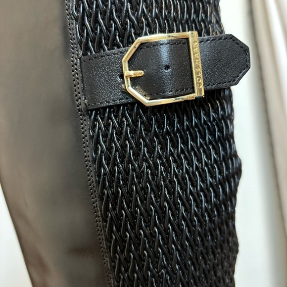 COLE HAAN Chesley Leather Knee-High Quilted Stretch Riding Boots NWT - Picture 10 of 14